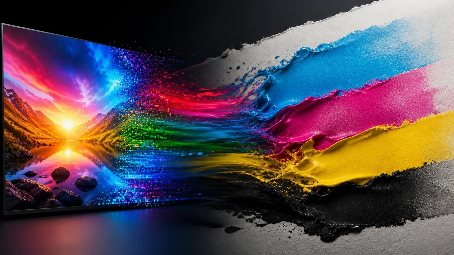 Capa do artigo: RGB vs CMYK: Como Manter Cores da Tela à Impressão