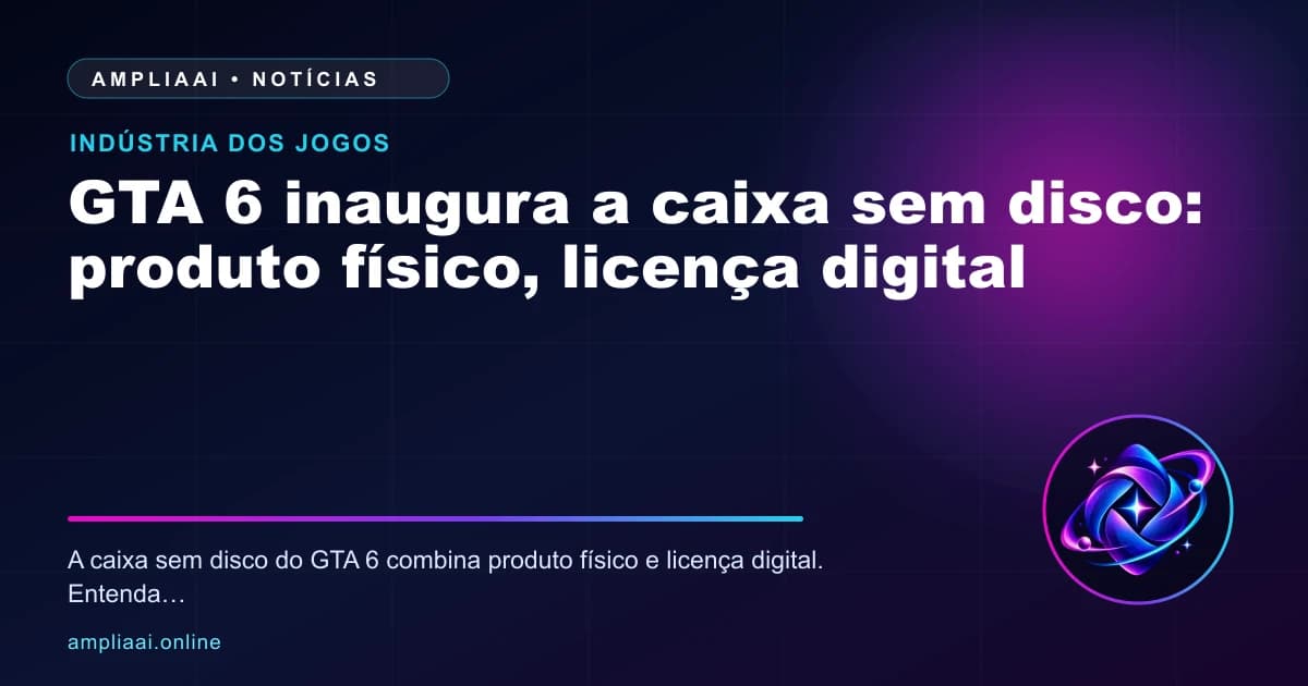 Capa do artigo: GTA 6 inaugura a caixa sem disco: produto físico, licença digital