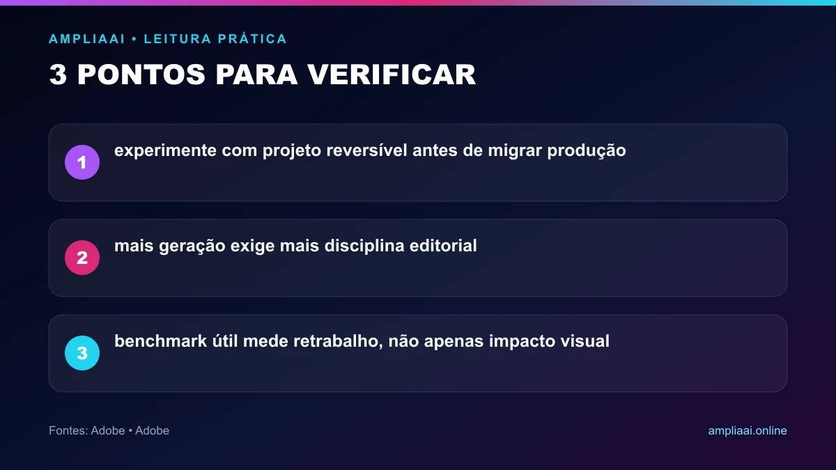 Três pontos para verificar em Adobe Firefly tenta concentrar todo o fluxo criativo no navegador