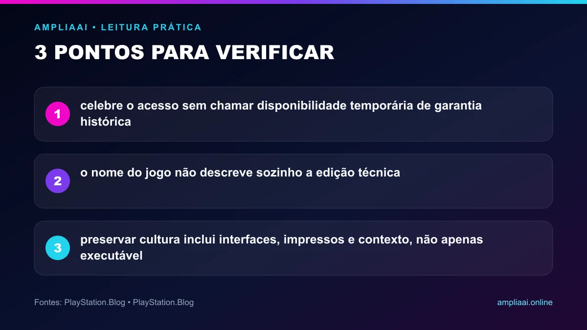 Três pontos para verificar em PlayStation Plus preserva clássicos ou apenas prolonga o aluguel?
