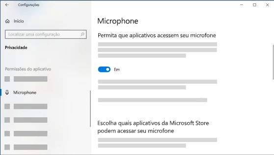 Referência de permissão do Windows 10