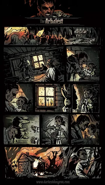 História visual oficial de arbalest em Darkest Dungeon I