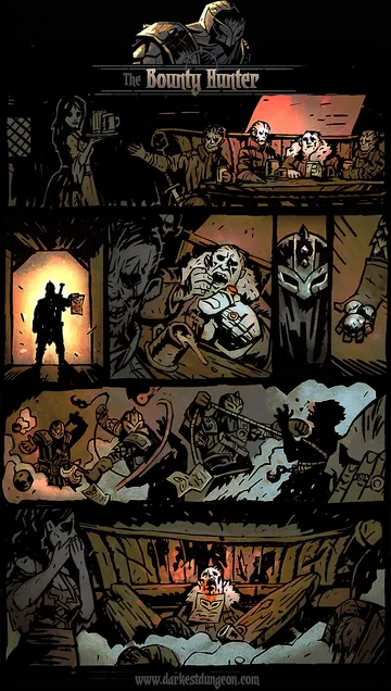 História visual oficial de bounty hunter em Darkest Dungeon I