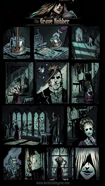 História visual oficial de grave robber em Darkest Dungeon I
