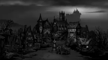 Arte oficial do Hamlet, a base entre expedições de Darkest Dungeon