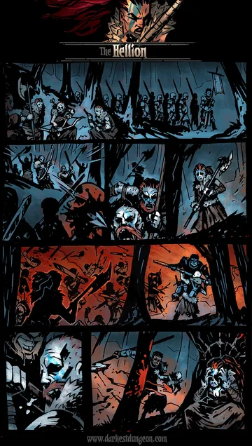 História visual oficial de hellion em Darkest Dungeon I