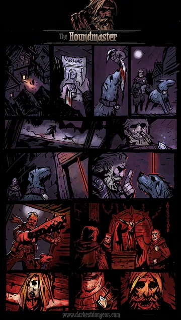 História visual oficial de houndmaster em Darkest Dungeon I