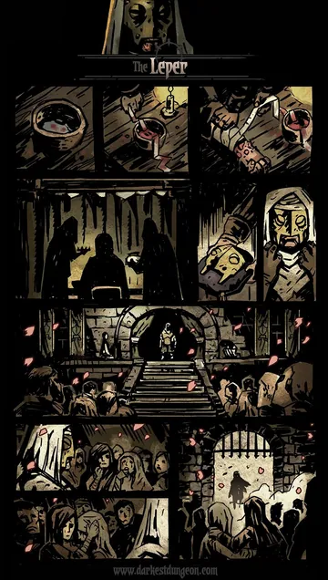 História visual oficial de leper em Darkest Dungeon I