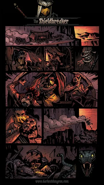 História visual oficial de shieldbreaker em Darkest Dungeon I